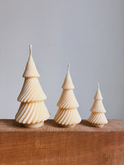 Holiday Tree Beeswax Candle Set