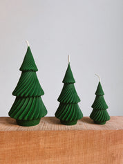 Holiday Tree Beeswax Candle Set