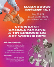 MAY 23: Croissant Candle Making & Tin Embossing Art