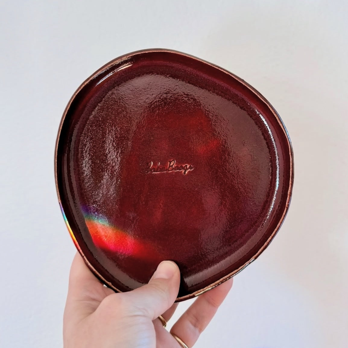 Berry Red Candle Plate