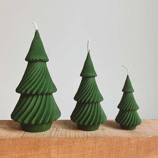 Christmas Tree Candles Green